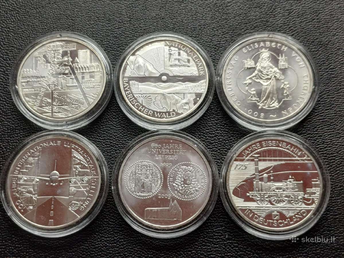 10 eurų Vokietija 18g. sidabras 925 unc.
