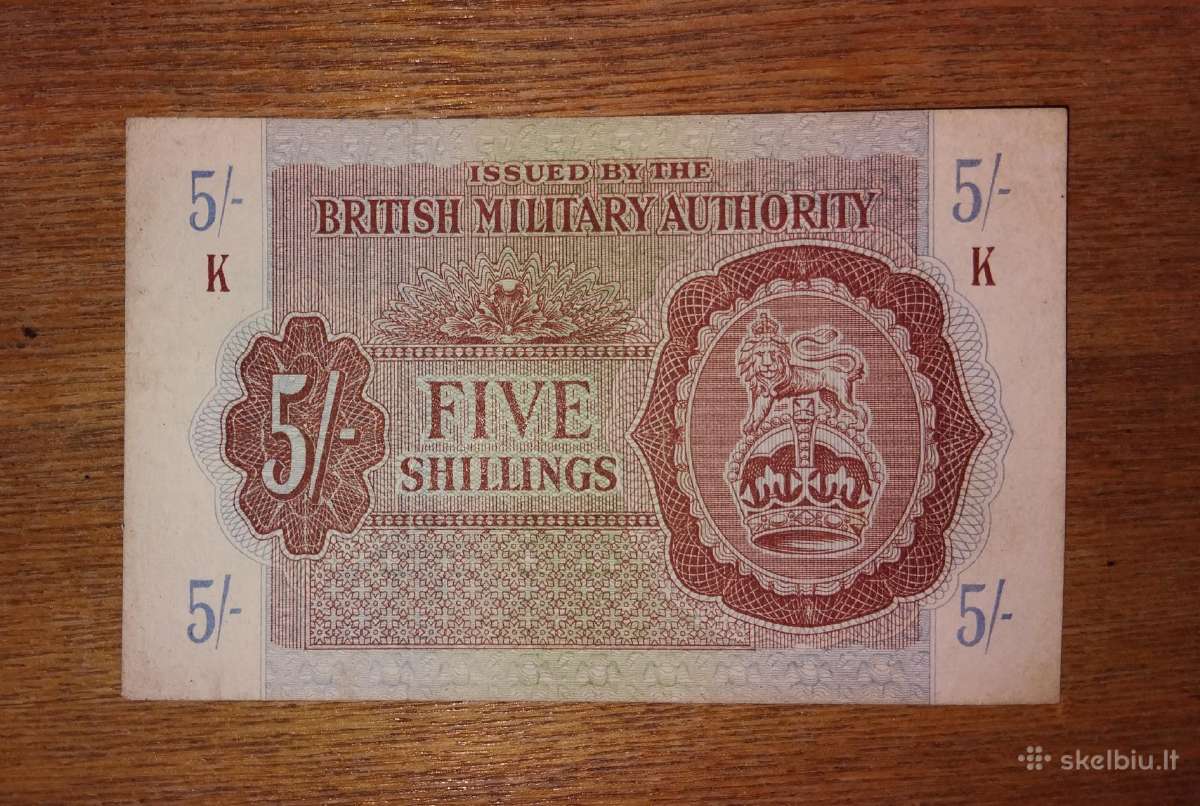 Anglijos 5 šilingu banknotas