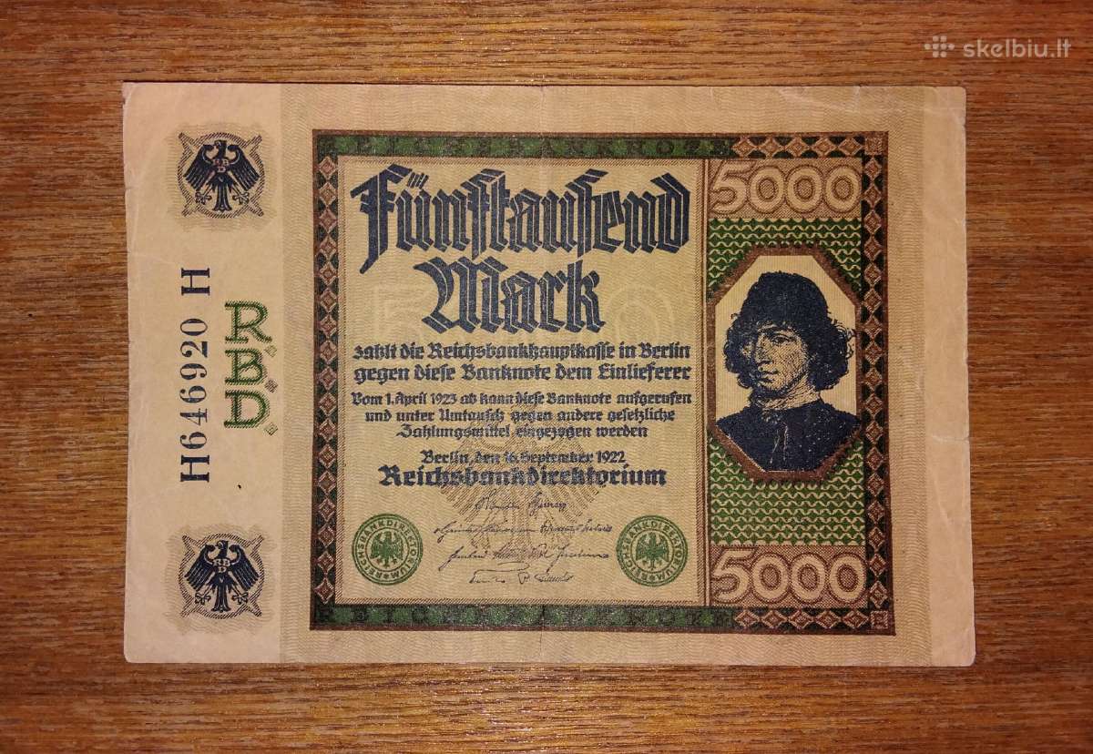 Vokietijos 5.000 markių banknotas