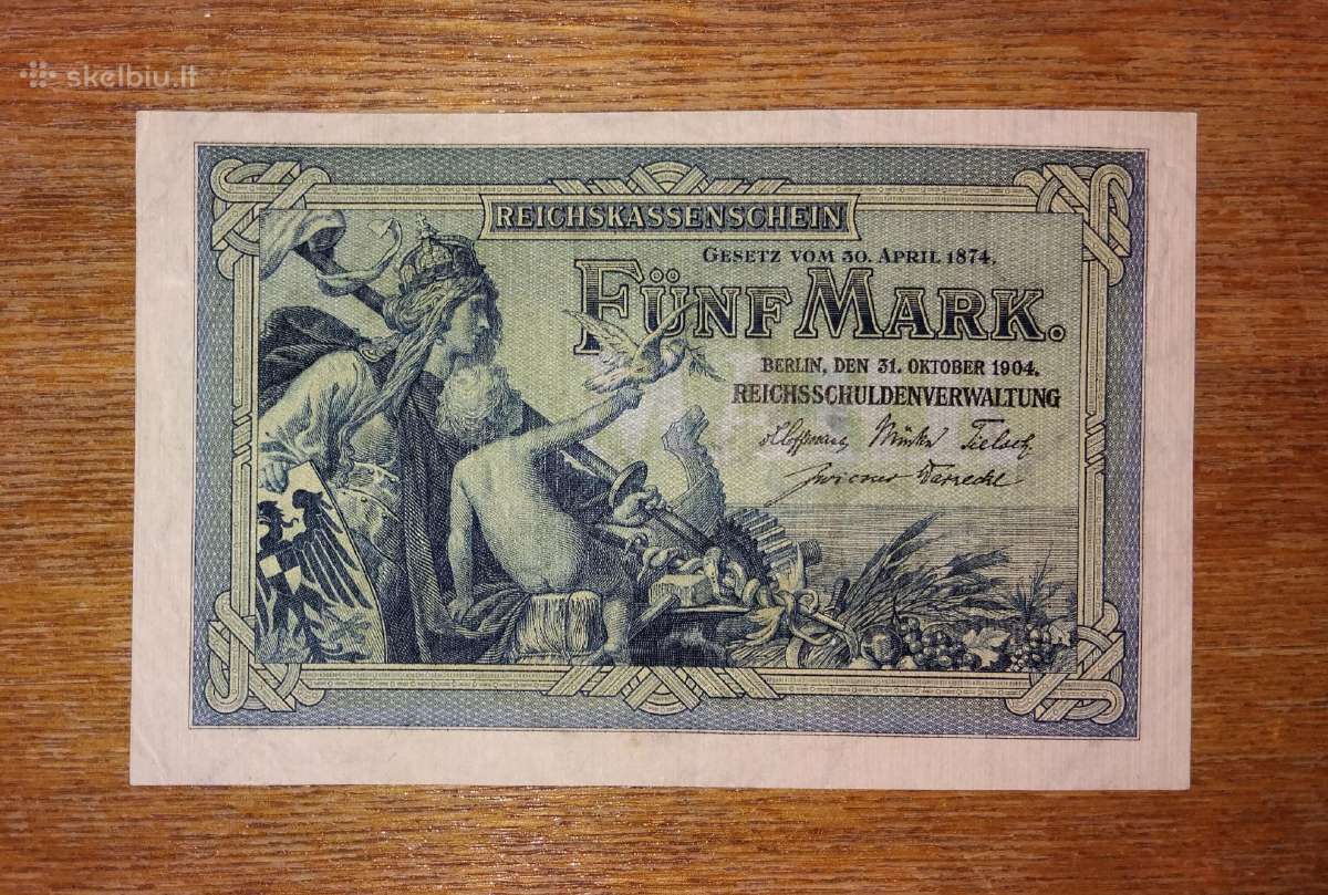 Vokietijos 5 markių banknotas