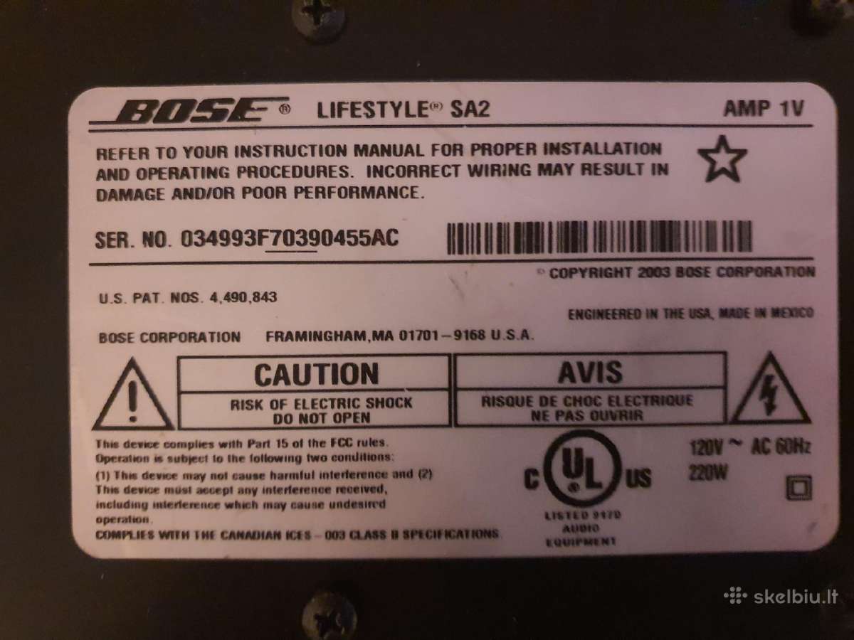 Bose lifestyle sa2