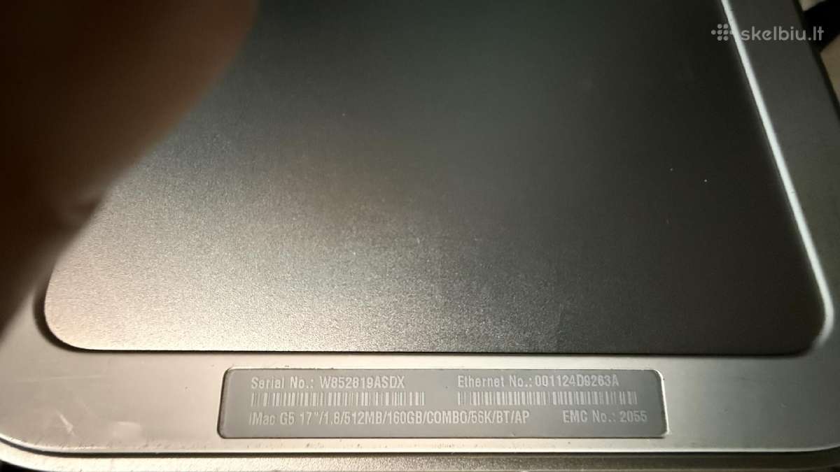 Apple iMac G5 17 (Powerpc) su originalia deze - nuotraukos Nr. 6