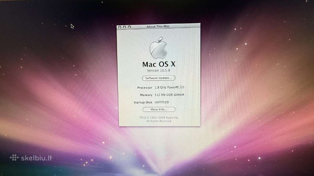 Apple iMac G5 17 (Powerpc) su originalia deze - nuotraukos Nr. 9