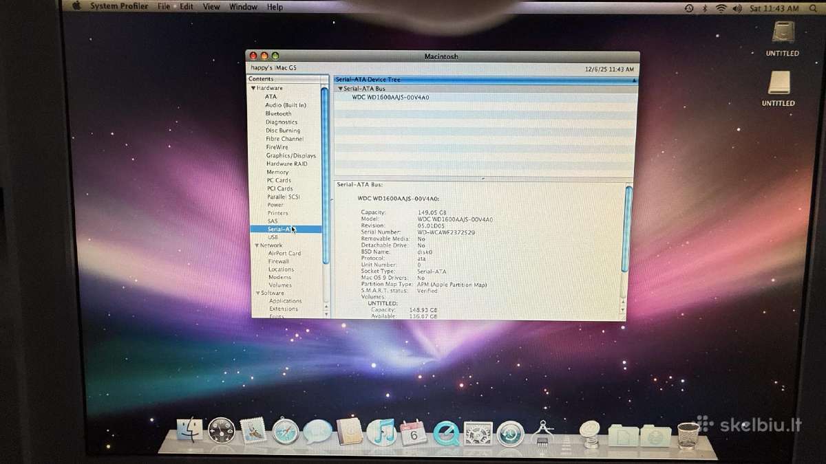 Apple iMac G5 17 (Powerpc) su originalia deze - nuotraukos Nr. 11