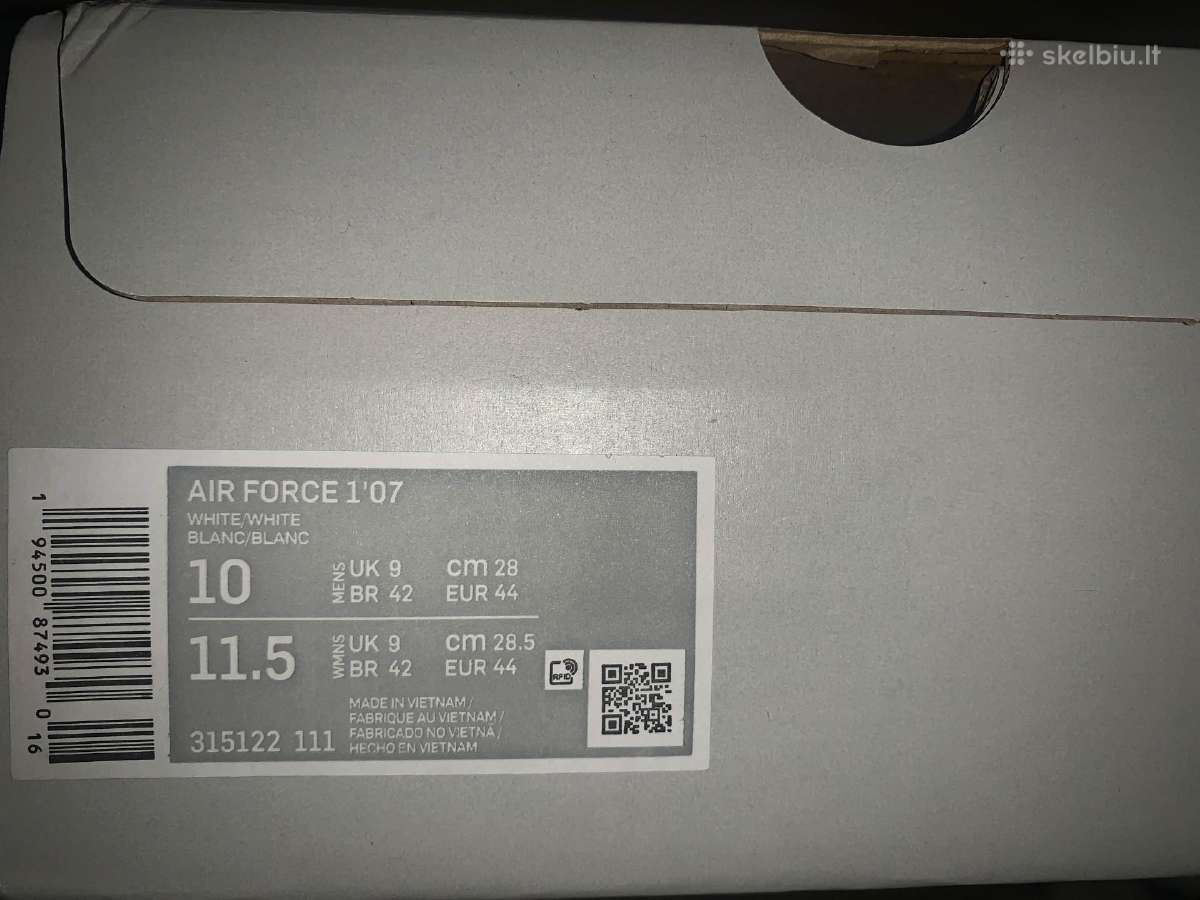 Nike Airforce 1 Balti - nuotraukos Nr. 5