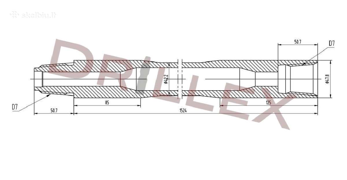 Gręžimo strypai Tracto Technik Grundodrill 4x