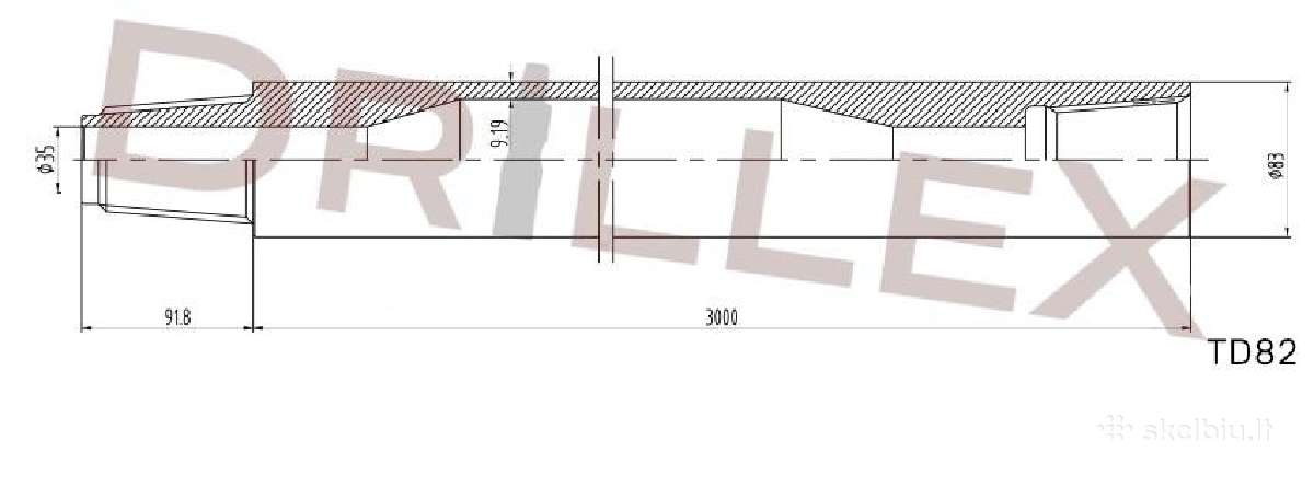 Gręžimo strypai Tracto Technik Grundodrill Td82