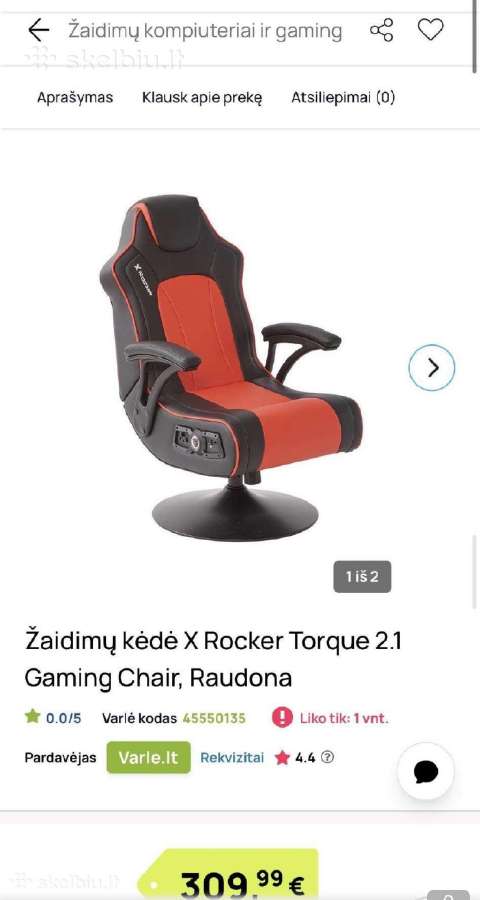 Xrocker žaidimu kėdė - nuotraukos Nr. 9