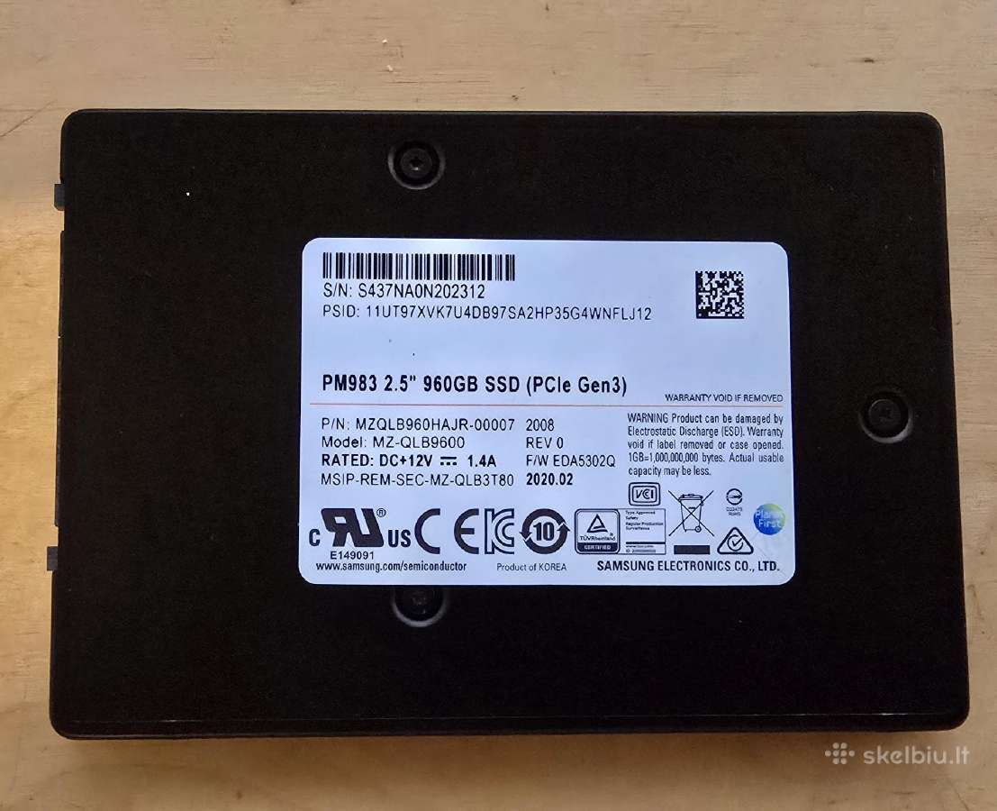 2.5" U.2 U.3 E3.s M.2 Nvme SSD Gen 3.0 4.0 5.0 - nuotraukos Nr. 24