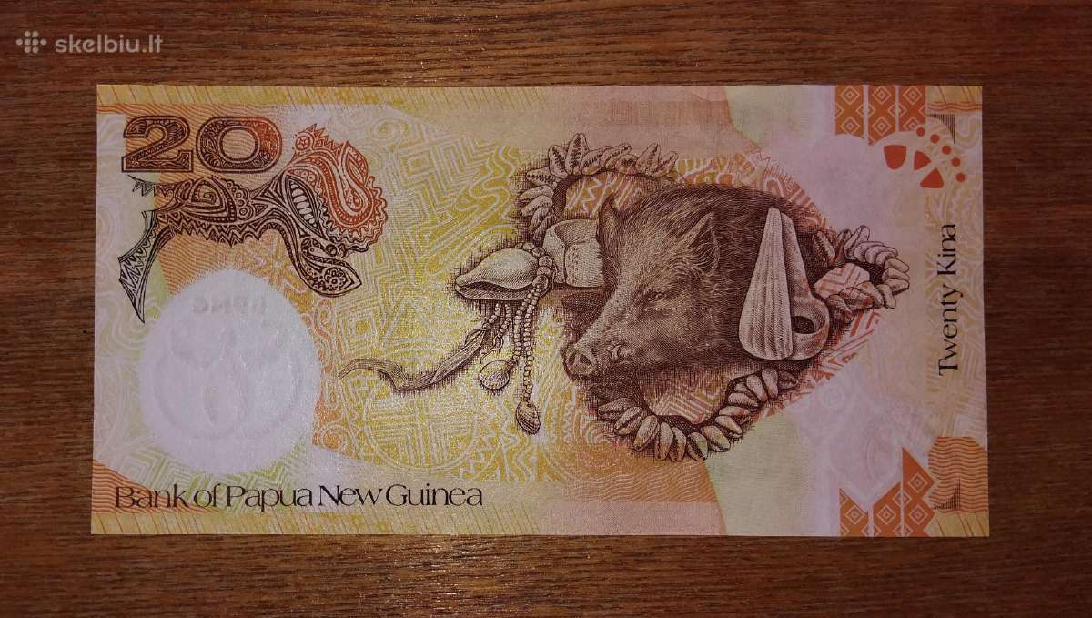 Papua Naujoji Gvinėja 20 kina banknotas