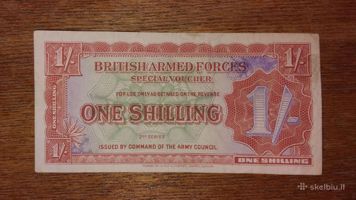 Anglijos 1 šilingo banknotas