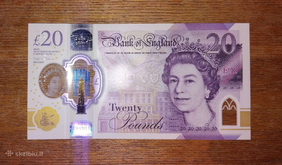 Anglijos 20 £ banknotas