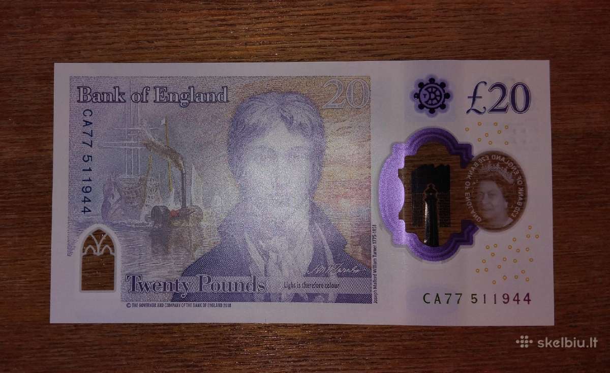Anglijos 20 £ banknotas - nuotraukos Nr. 2