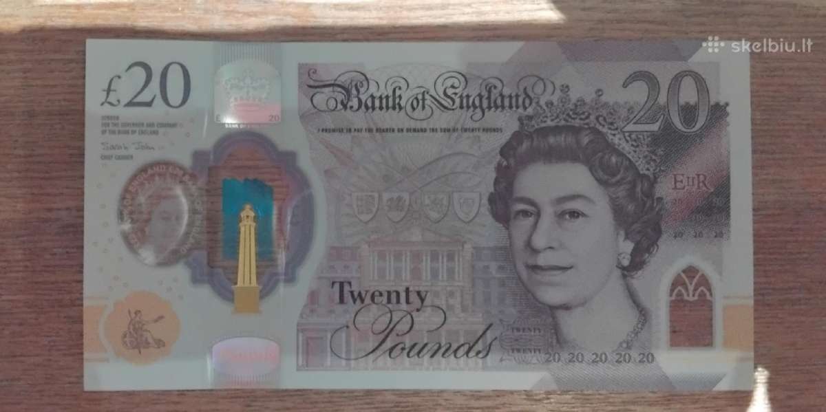 Anglijos 20 £ banknotas - nuotraukos Nr. 3