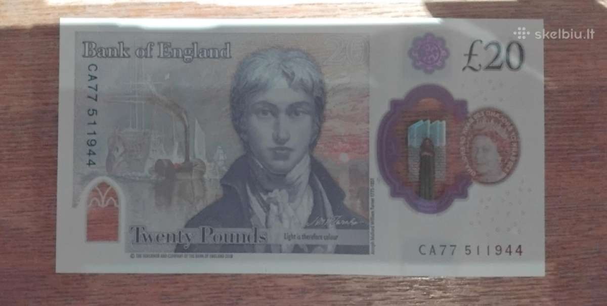 Anglijos 20 £ banknotas - nuotraukos Nr. 4