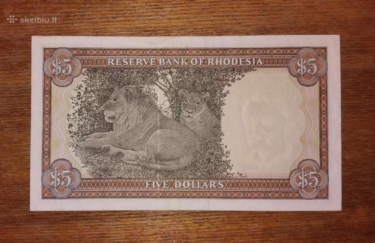 Rodeža 5 $ banknotas - nuotraukos Nr. 2