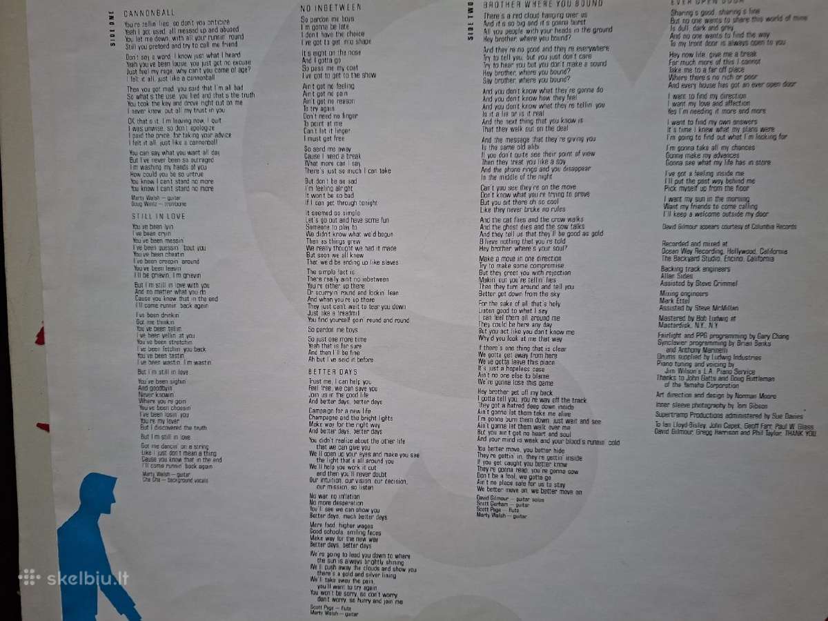 Supertramp 1985 “Brother Where You Bound - nuotraukos Nr. 4