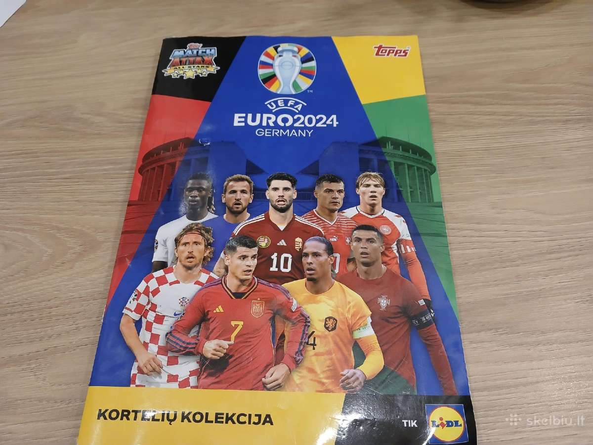 Lidl Uefa Euro 2024 futbolinkų kortelių kolekcija