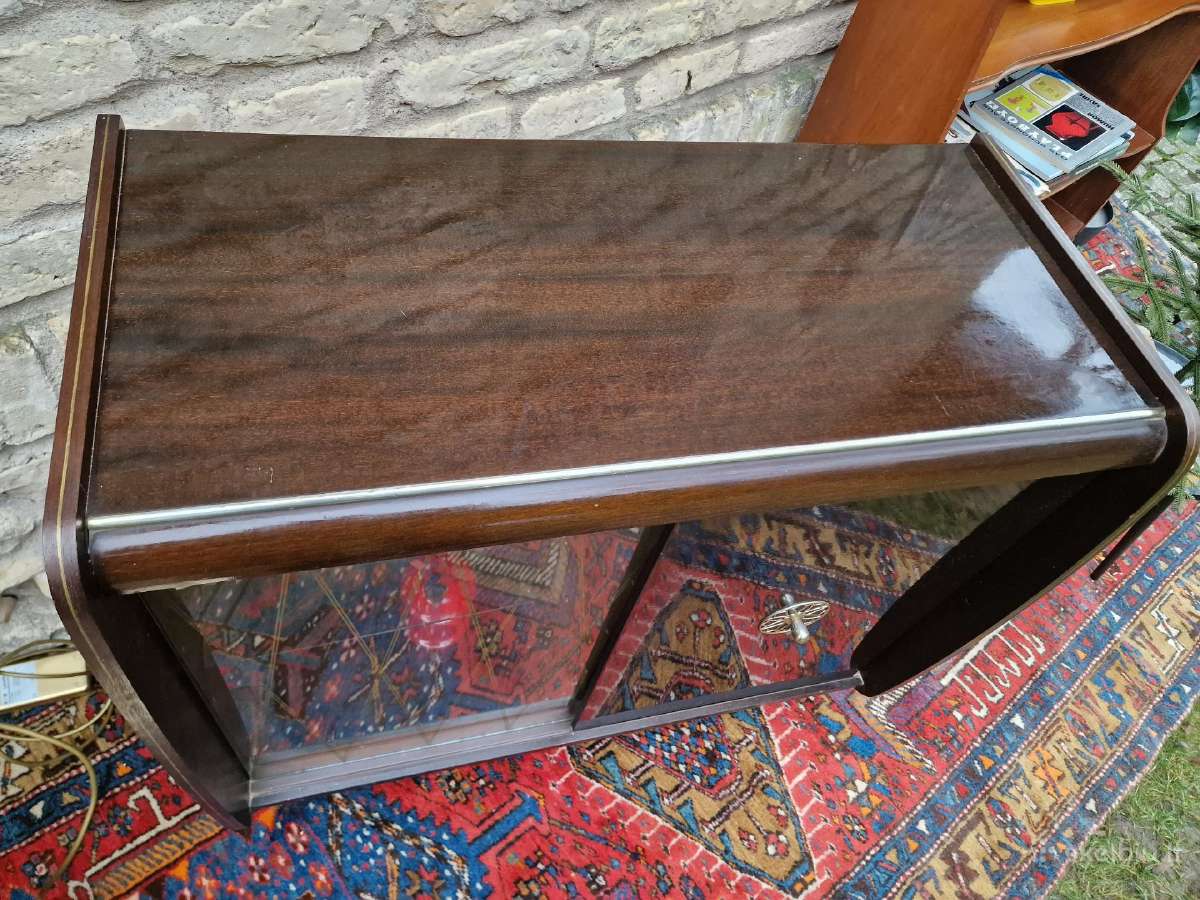 Vintažinė mid century riešutmedžio spintelė/baras - nuotraukos Nr. 19