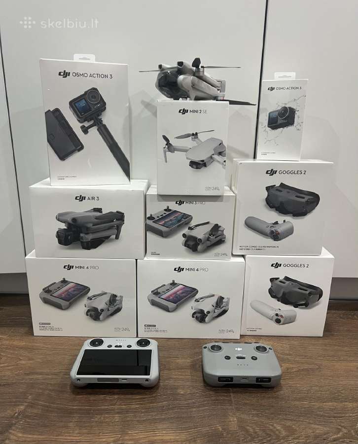 Dji Dronai parduodu Atskirai, Viskas Nauja