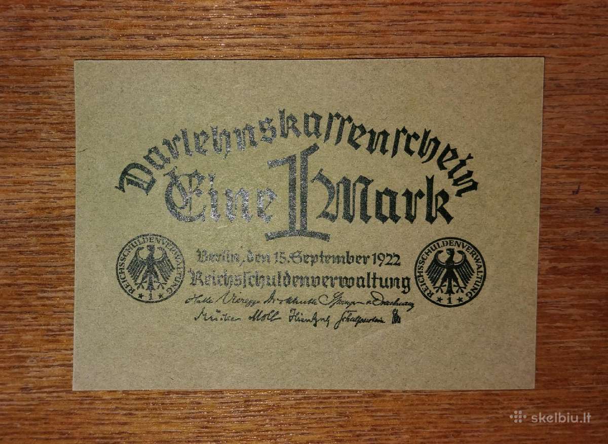 Vokietijos 1 markės banknotas
