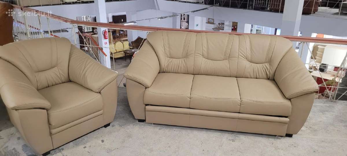 Odiniai Baldai kampas sofa lova komplektas - nuotraukos Nr. 12