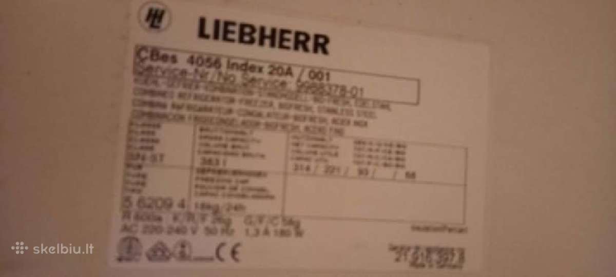 Šaldytuvas Liebherr - nuotraukos Nr. 3