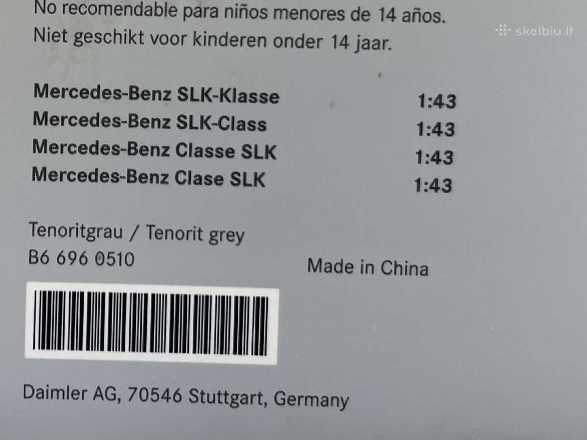Mercedes Benz Slk 1:43 - nuotraukos Nr. 8
