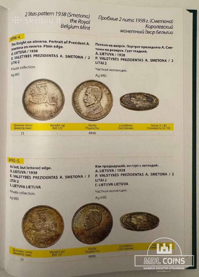 "Coins And Bars Of Lithuania 1236-2012" - II dalis - nuotraukos Nr. 8