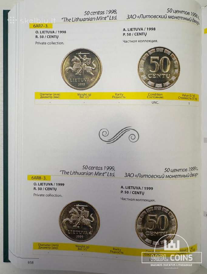 "Coins And Bars Of Lithuania 1236-2012" - II dalis - nuotraukos Nr. 11