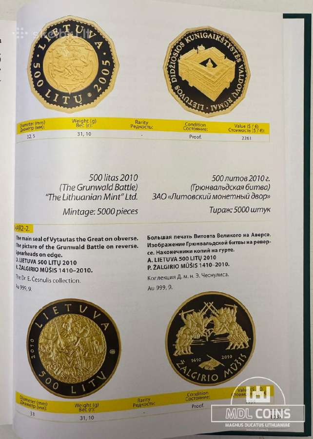 "Coins And Bars Of Lithuania 1236-2012" - II dalis - nuotraukos Nr. 14