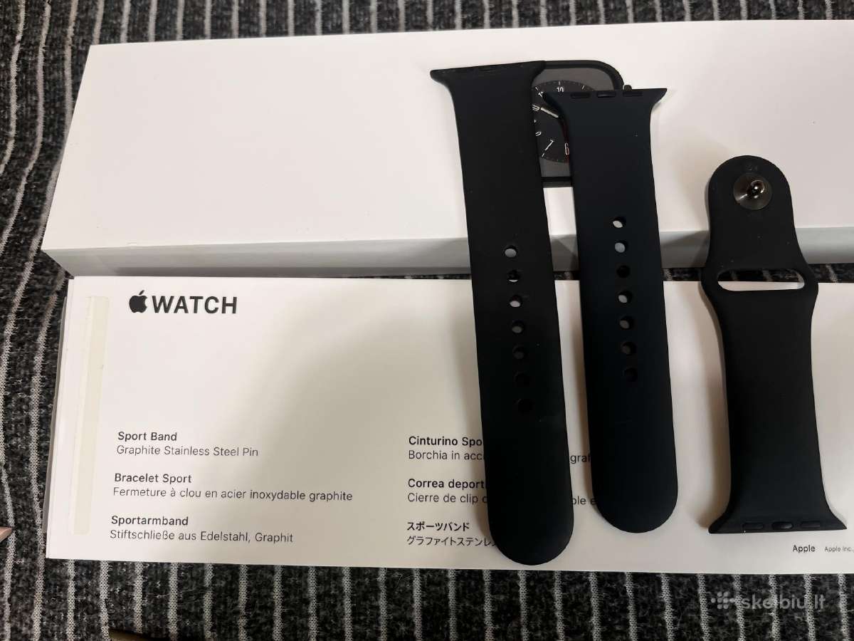 Apple Watch 8 45mm Stainless Steel Graphite esim - nuotraukos Nr. 13
