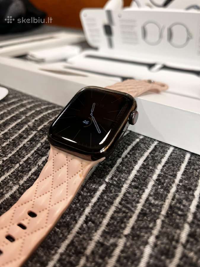 Apple Watch 8 45mm Stainless Steel Graphite esim - nuotraukos Nr. 15