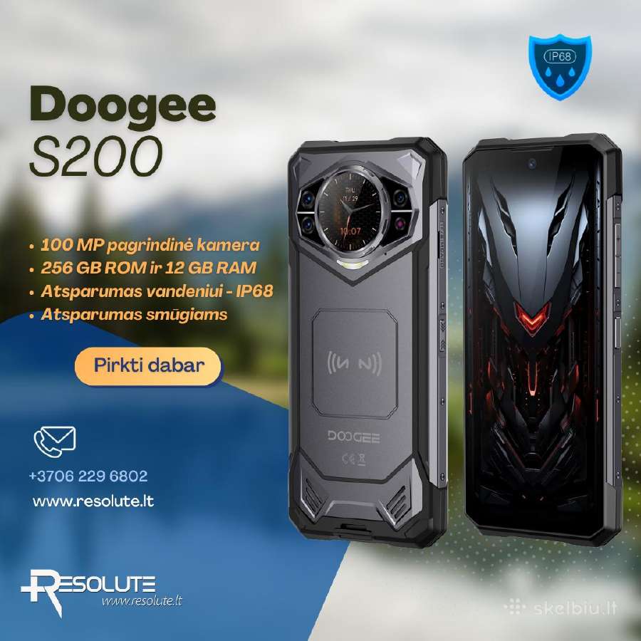 Doogee S200 – 5G, 256/12gb, Eu, Nauji