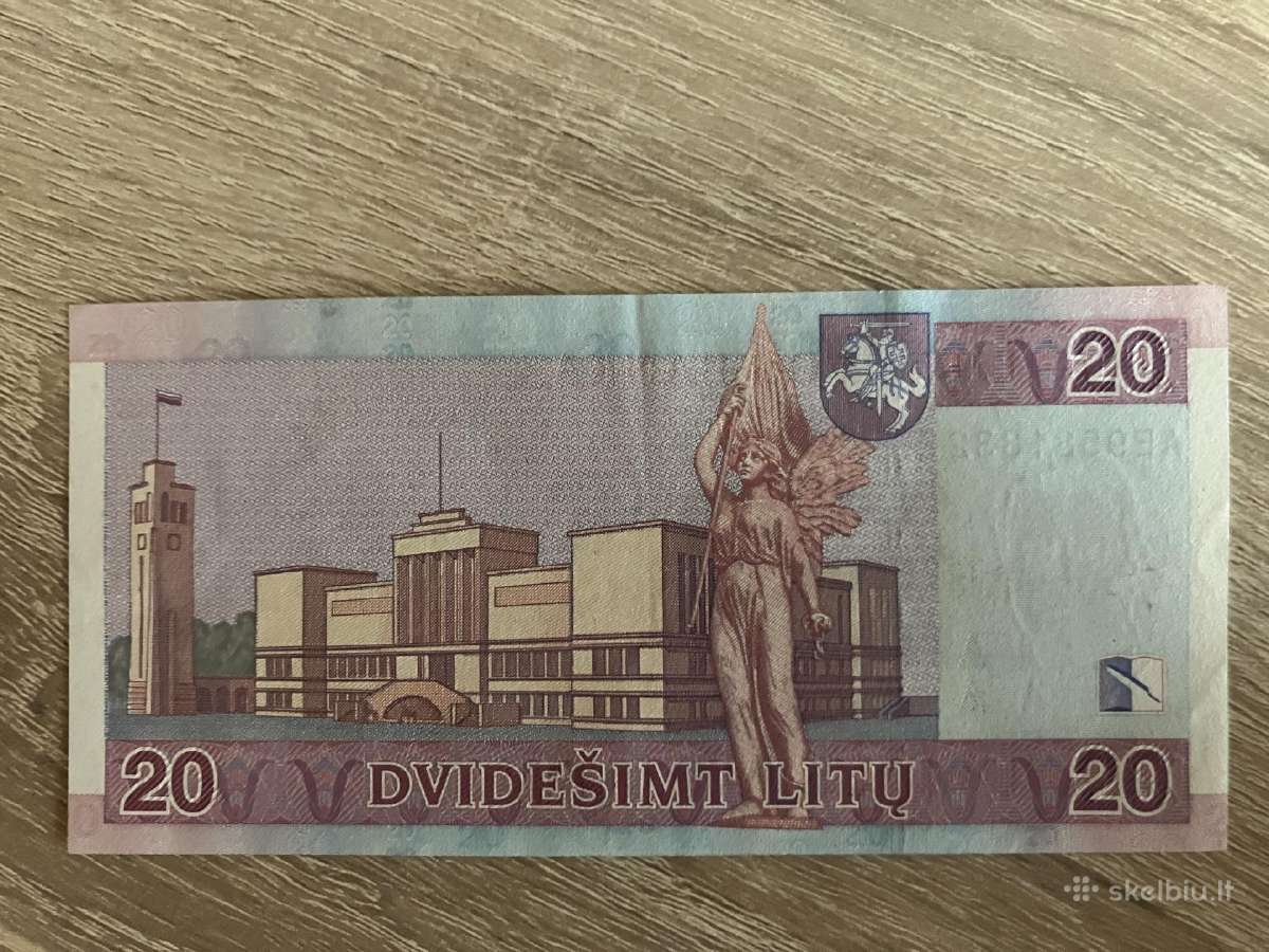 Dvidešimt litų banknotas - nuotraukos Nr. 2