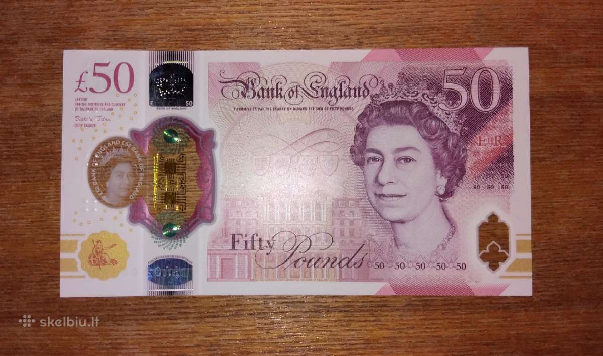 Anglijos 50 £ banknotas