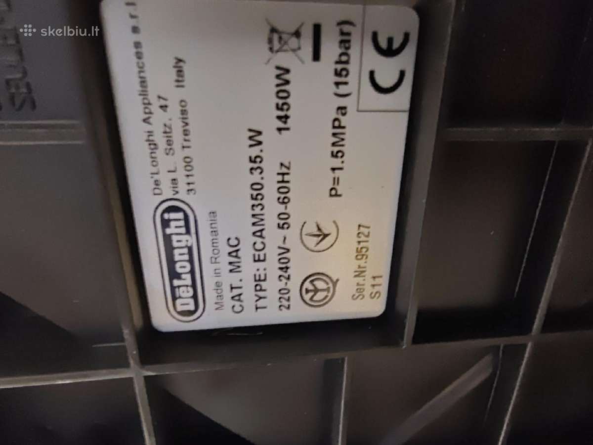 Kavos aparatas delonghi Dinamica - nuotraukos Nr. 4