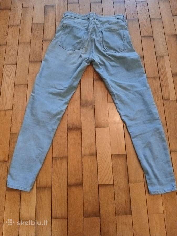 Šviesiai mėlyni skinny džinsai, aukštas liemuo - nuotraukos Nr. 4