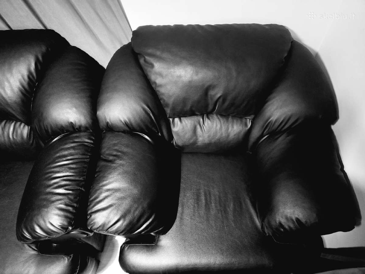 Juoda eko odos sofa - nuotraukos Nr. 7