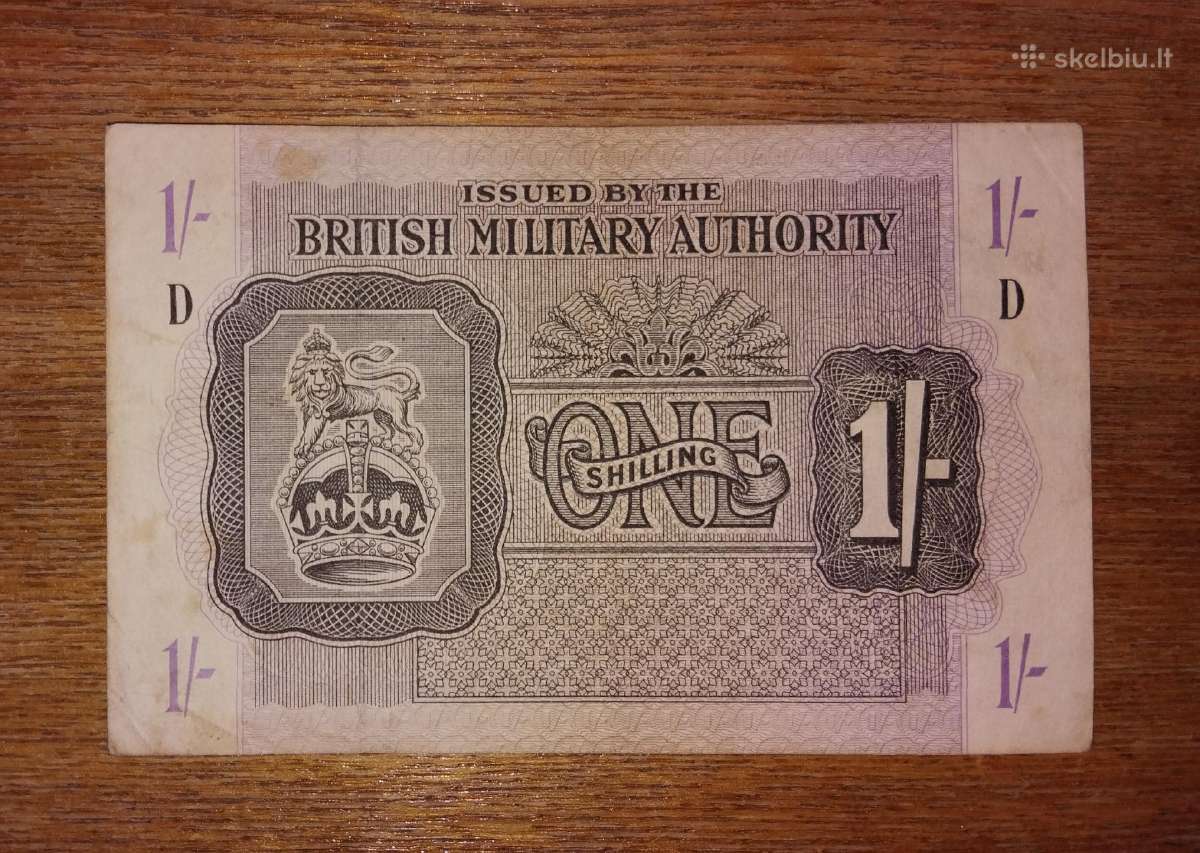 Anglijos 1 šilingo banknotas