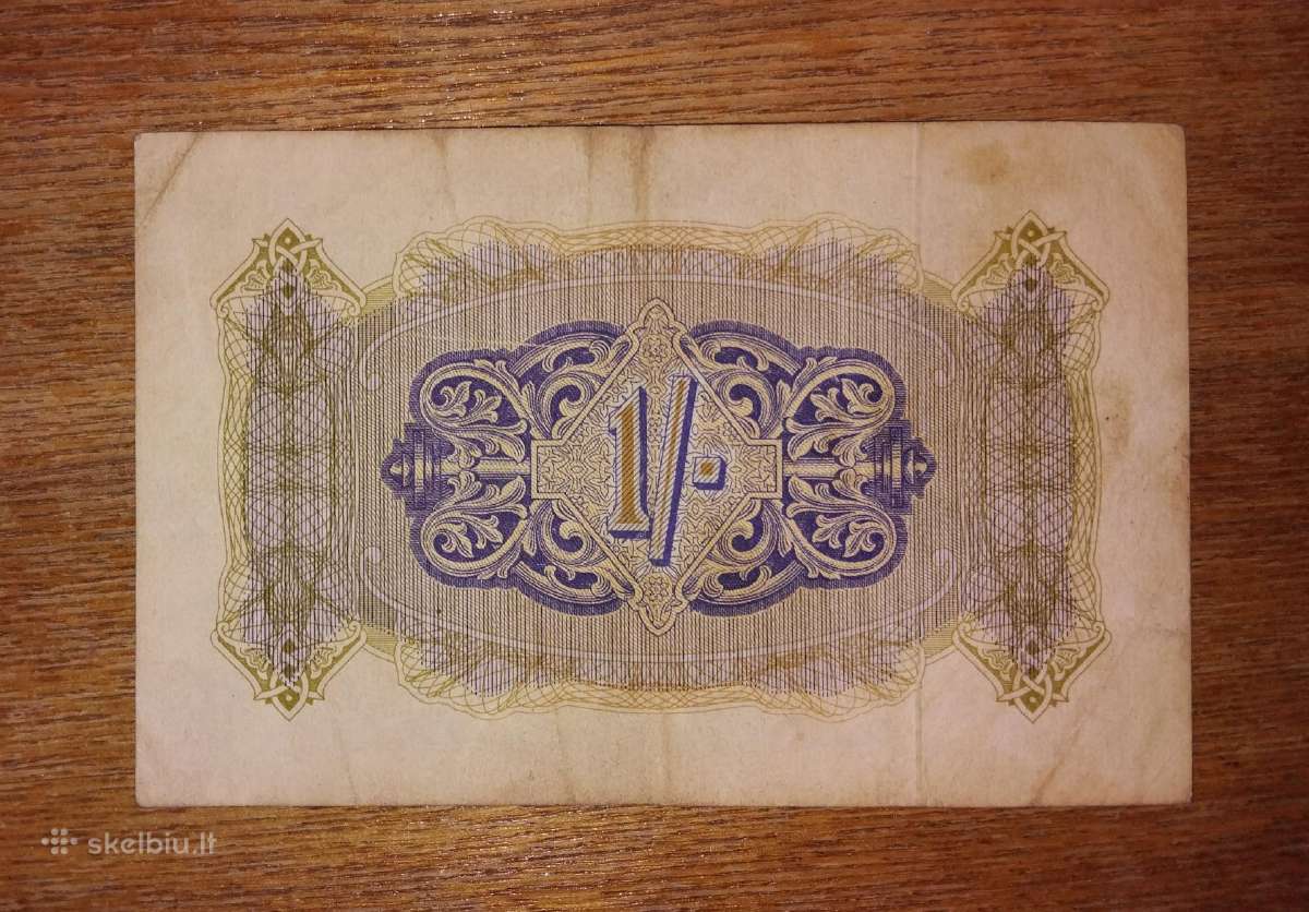 Anglijos 1 šilingo banknotas - nuotraukos Nr. 2
