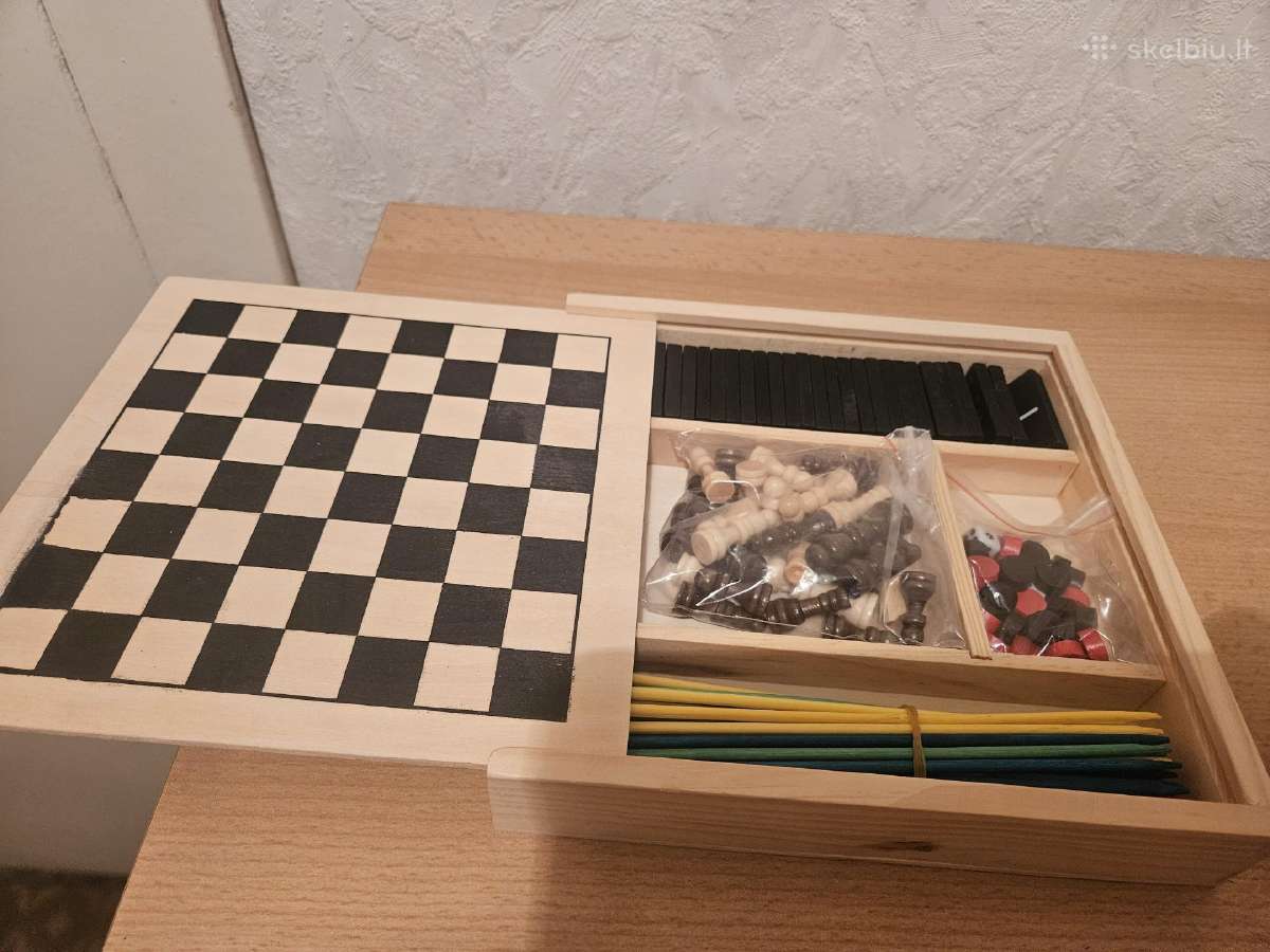 Mini šaškės šahmatai - nuotraukos Nr. 3