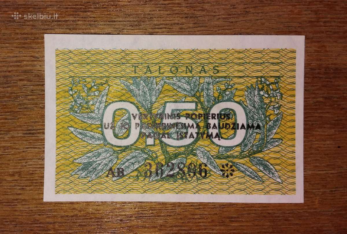 Lietuvos 0.50 talono banknotas