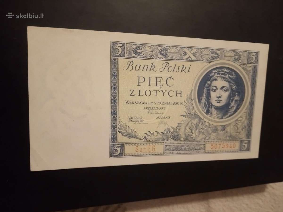 5 zlotu Unc banknotad