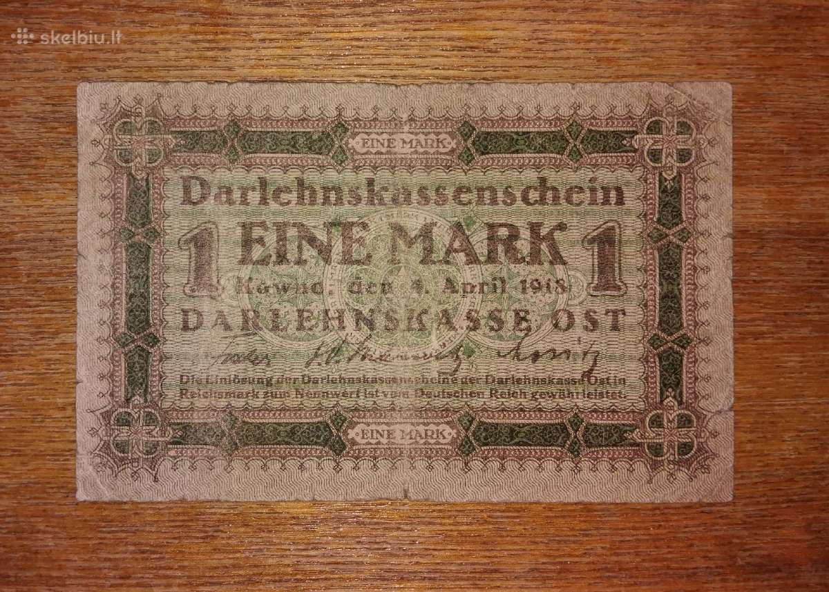 Vokietijos 1 ost markės banknotas
