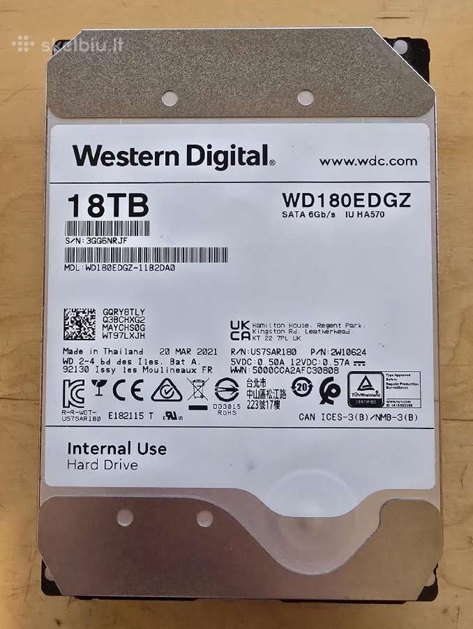 2.5" 3.5" Sata HDD 1tb 2tb 3tb 4tb 6tb 8tb 10-32tb - nuotraukos Nr. 5