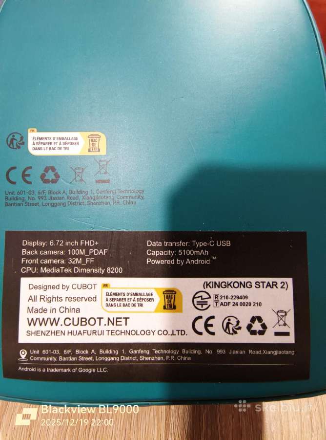 Telefonas "Cubot Kingkong Star 2" - nuotraukos Nr. 6