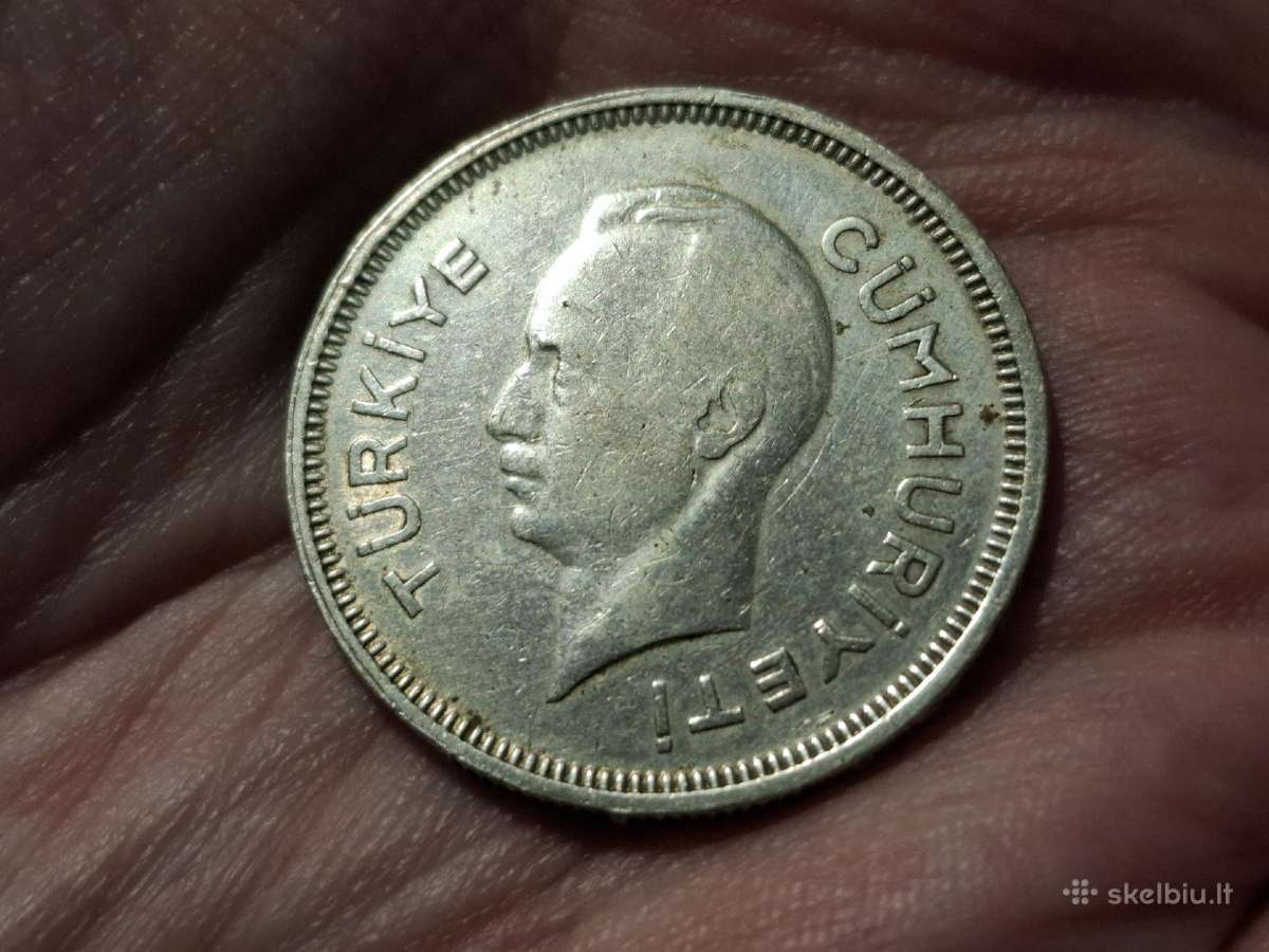 Turkija 1 lira 1940 sidabras - nuotraukos Nr. 2