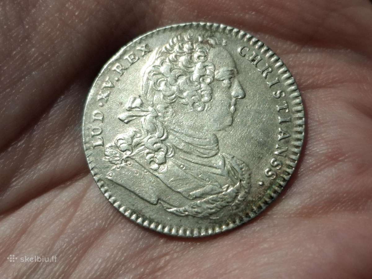 Prancūziškas sidabrinis žetonas 1758 - nuotraukos Nr. 2