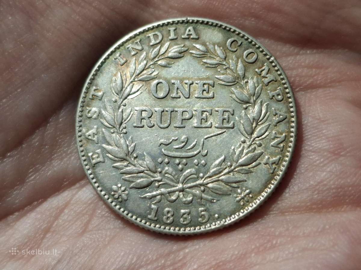 Rytų Indijos kompanija 1 rupija 1835 sidabras